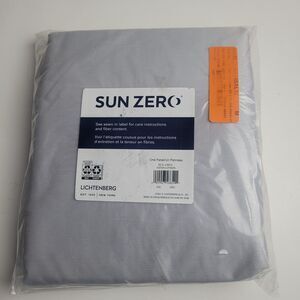 Sun Zero Dupioni Silk thermal SINGLE curtain panel 'Chrome Gray' 50x84 #BT1